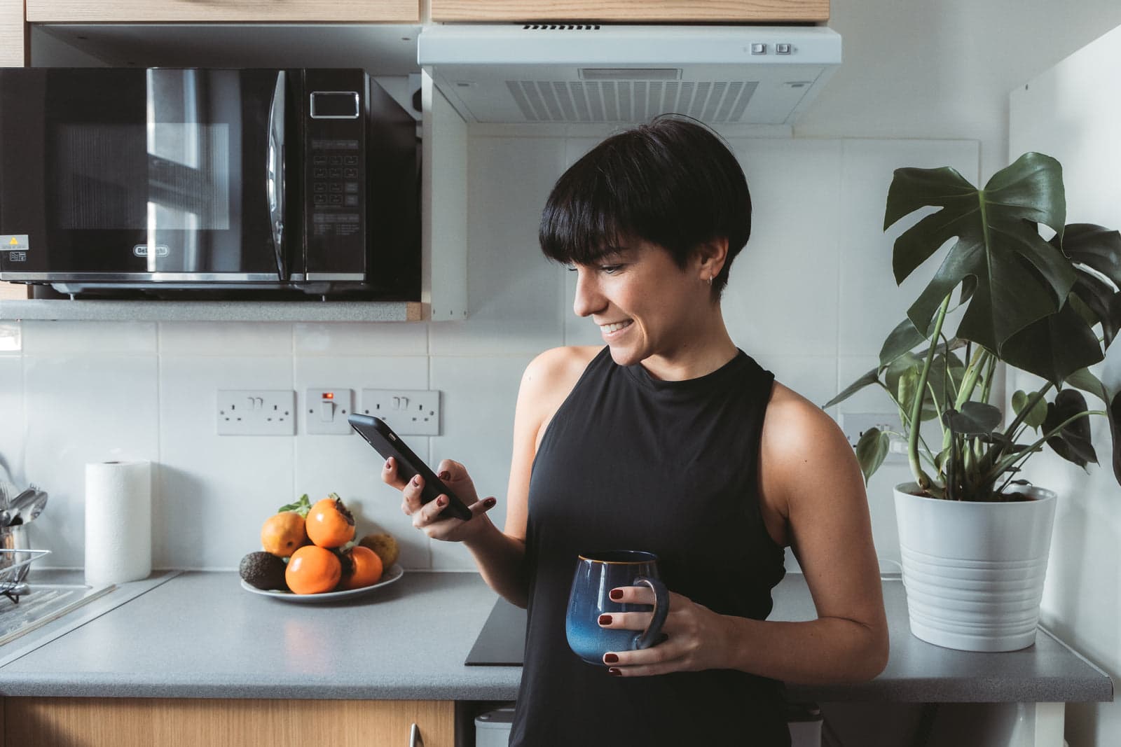 A business owner staying on top of every customer message with SpeedIQ